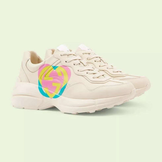 Pink heart GG Sneakers