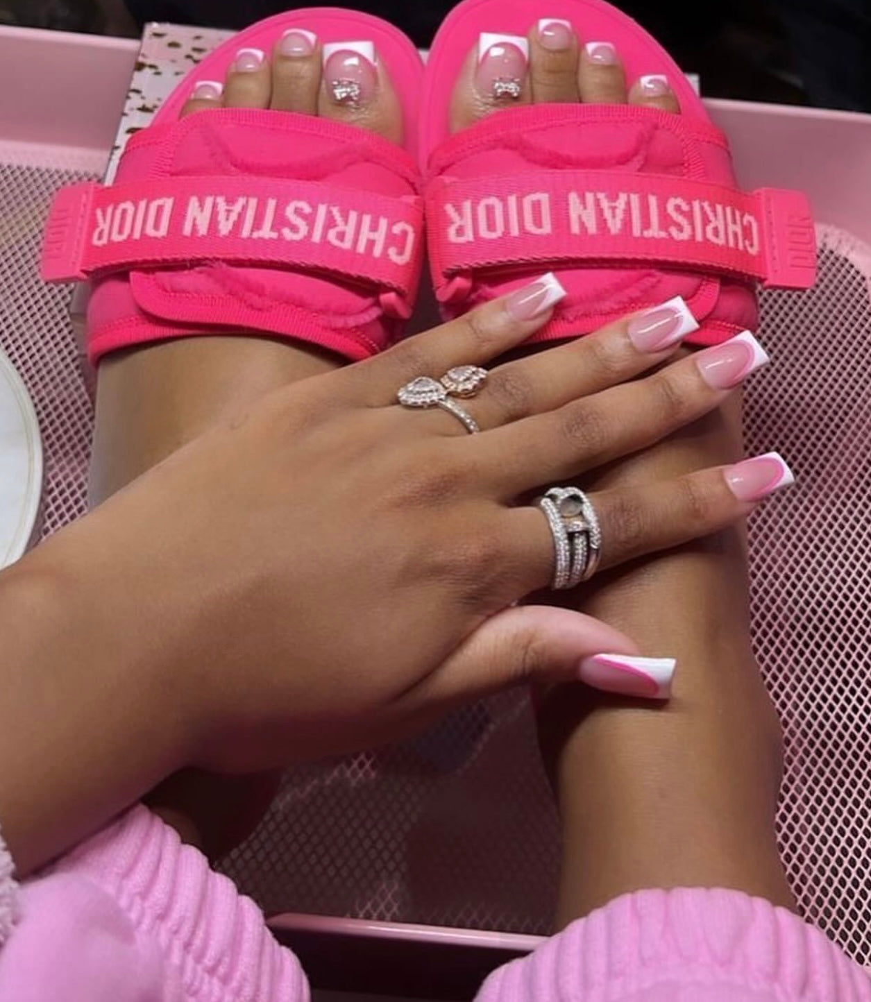 Pink Dior Slides